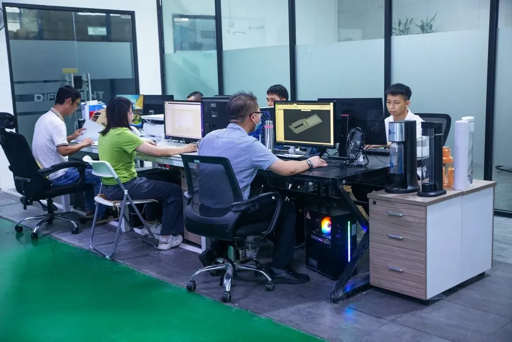 Our engineers and quality team on the factory floor