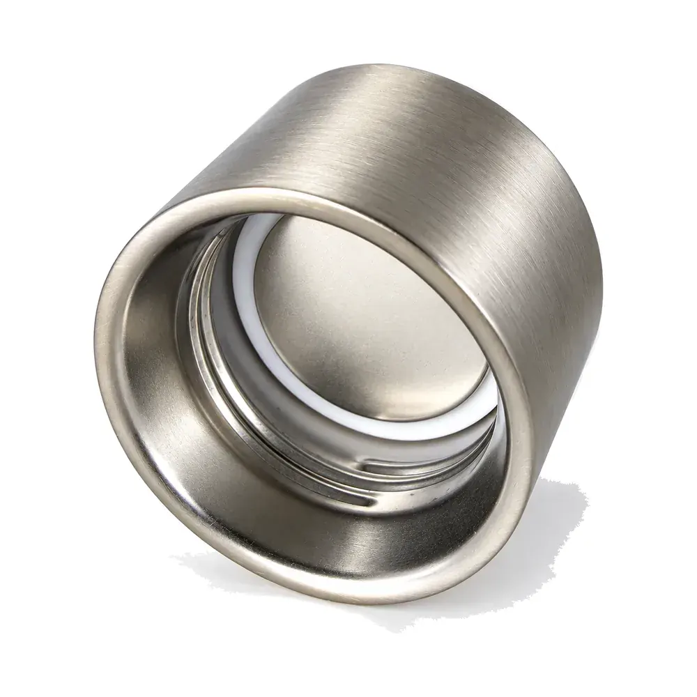 Stainless cap · gasket inside — 4° soda maker